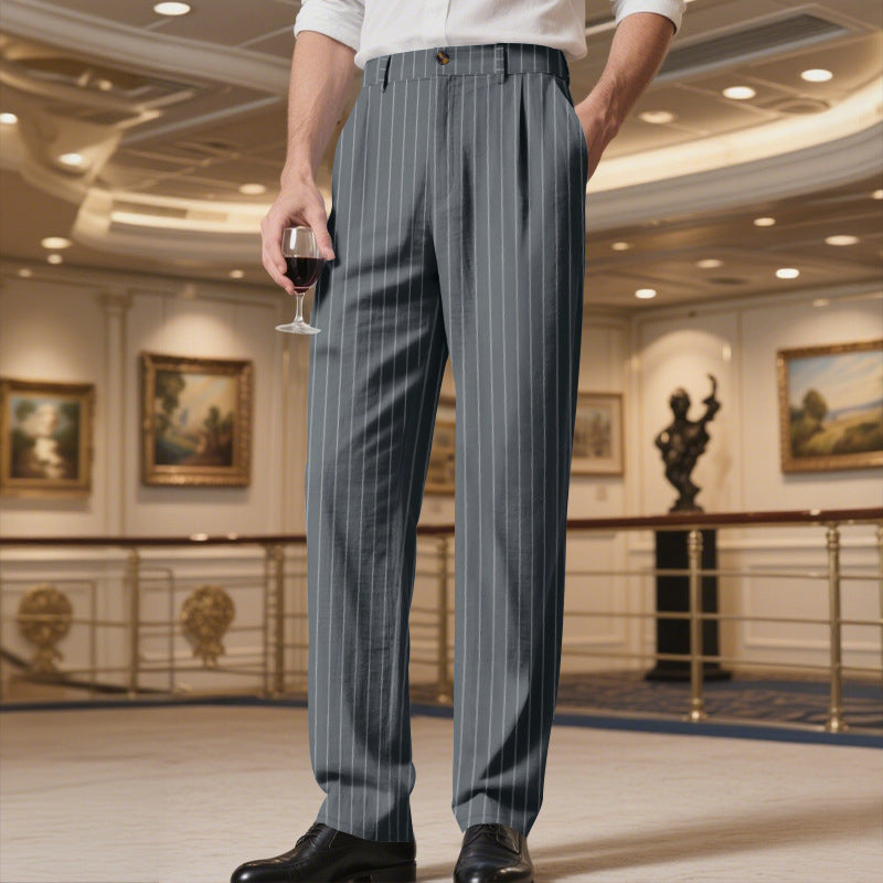 Herren elegante Streifenhose mit hohem Tragekomfort und stilvollem Design Echoarchiv