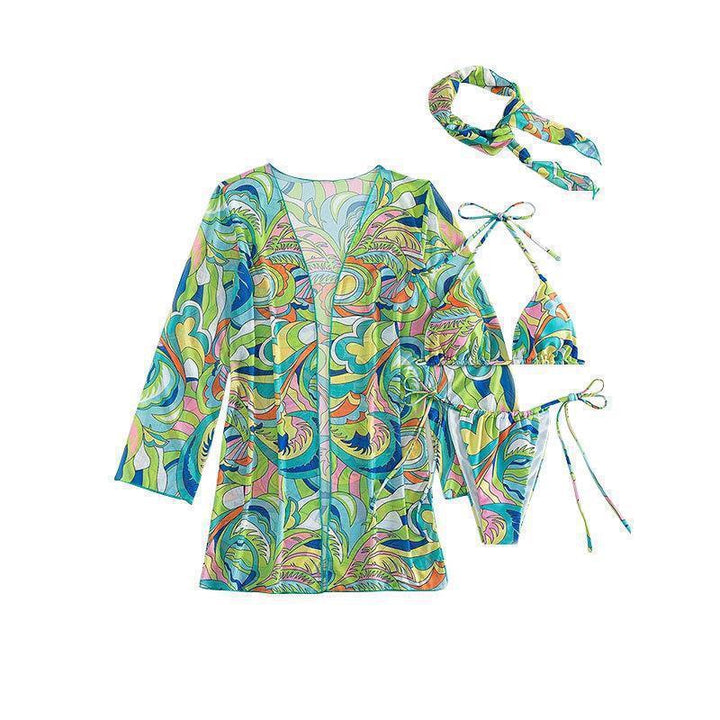 Damen Bikini-Set mit transparentem Überwurf Echo Archiv