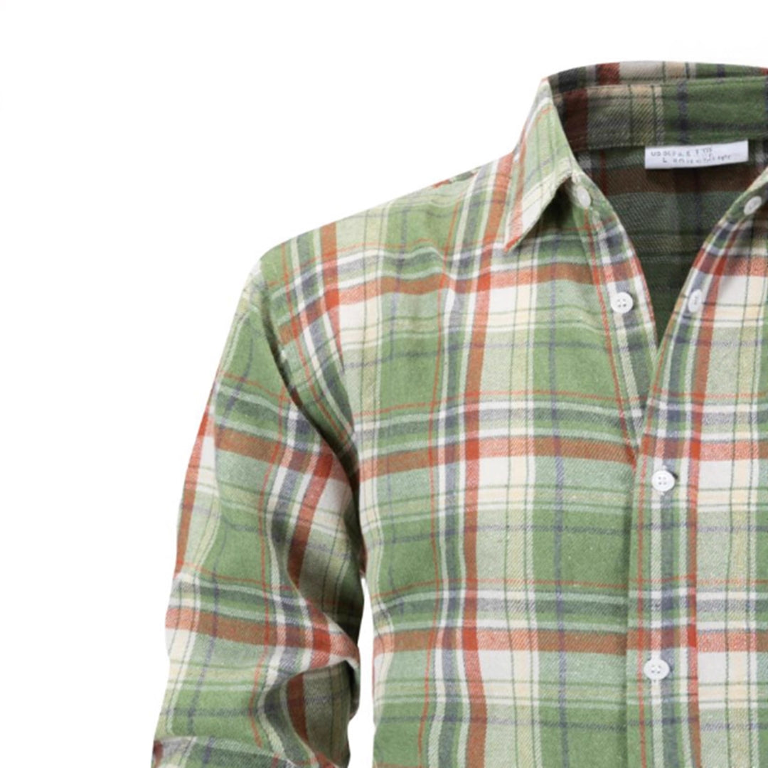 Herren stylisches Flanellhemd mit modernem Karodesign Echoarchiv