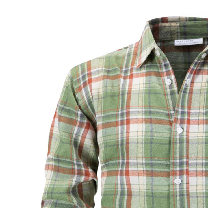 Herren stylisches Flanellhemd mit modernem Karodesign Echoarchiv