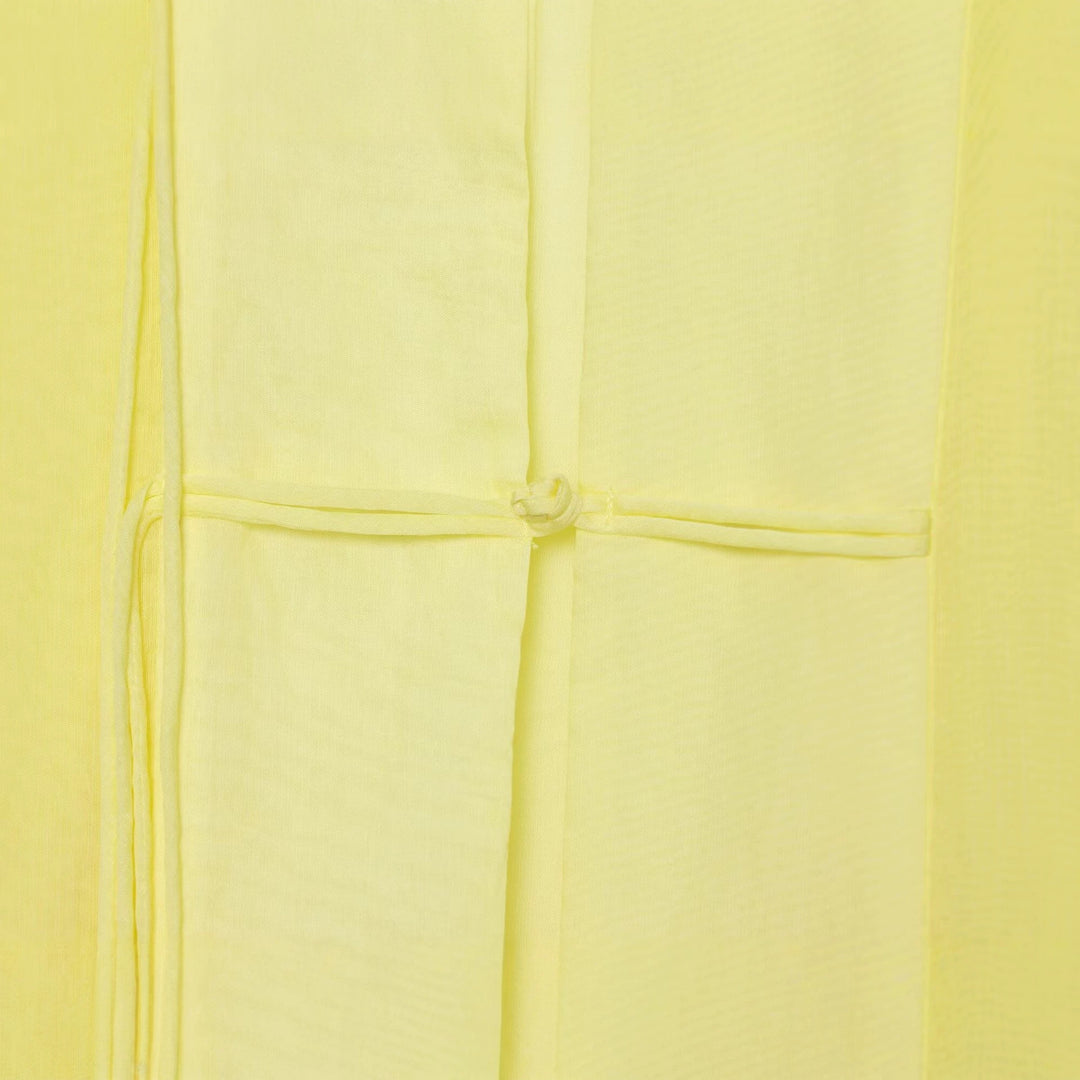 Damen Weites Kimono‑Cape aus leichter Chiffon‑Optik mit dekorativen Knotenverschlüssen Echo Archiv