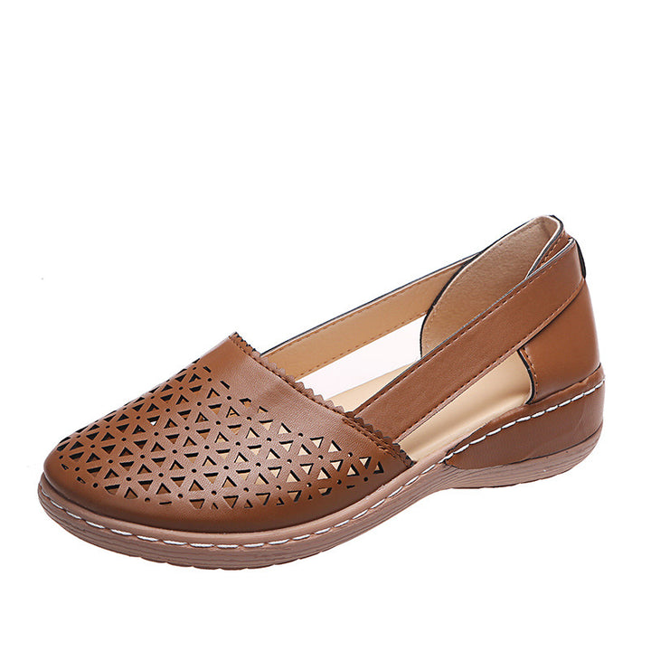 Damen  perforierte Slipper-Pumps mit seitlichen Cut-Outs elastischem Fersenband und dämpfender Komfortsohle Echo Archiv