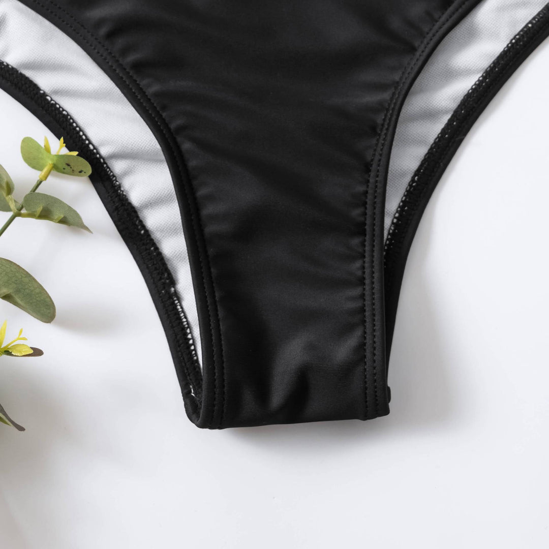 Damen Crop-Bikini mit asymmetrischem Design und hohem Bund Echo Archiv