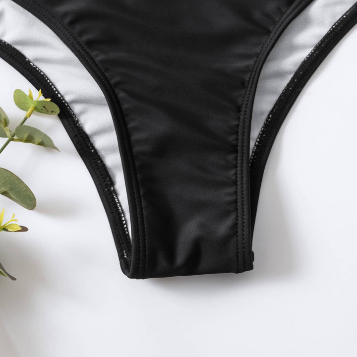 Damen Crop-Bikini mit asymmetrischem Design und hohem Bund Echo Archiv