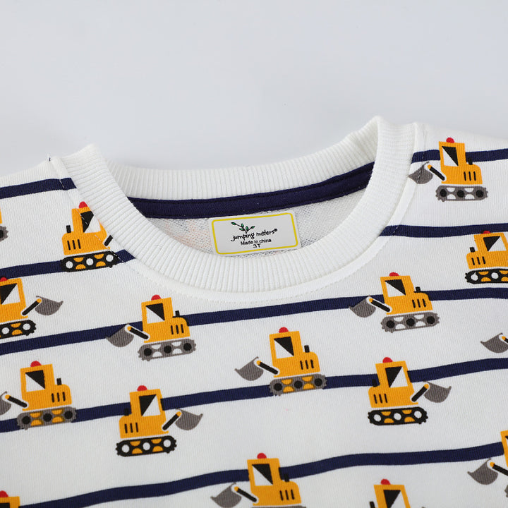 Kinder Sweatshirt mit lustigem Baustellenmuster Echo Archiv