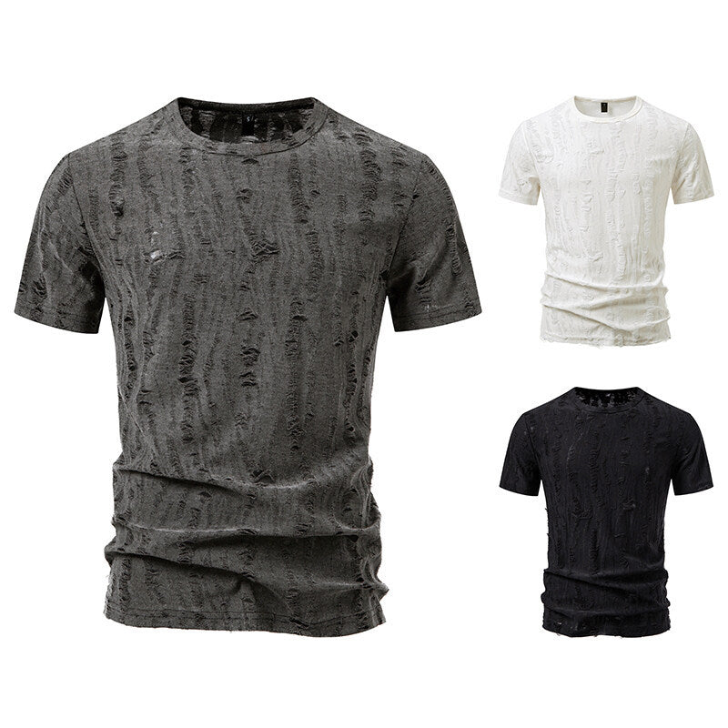 Herren T-Shirt mit strukturiertem Vintage-Design Echoarchiv
