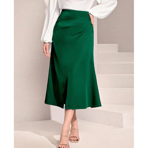 Damen Midirock mit asymmetrischem Schnitt und elegantem Schlitz Echo Archiv