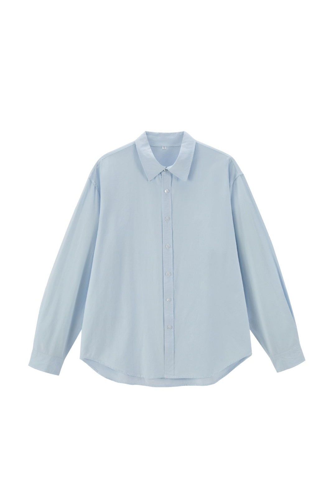 Damen Oversize Baumwollbluse mit Kentkragen und abgerundetem Saum Echoarchiv