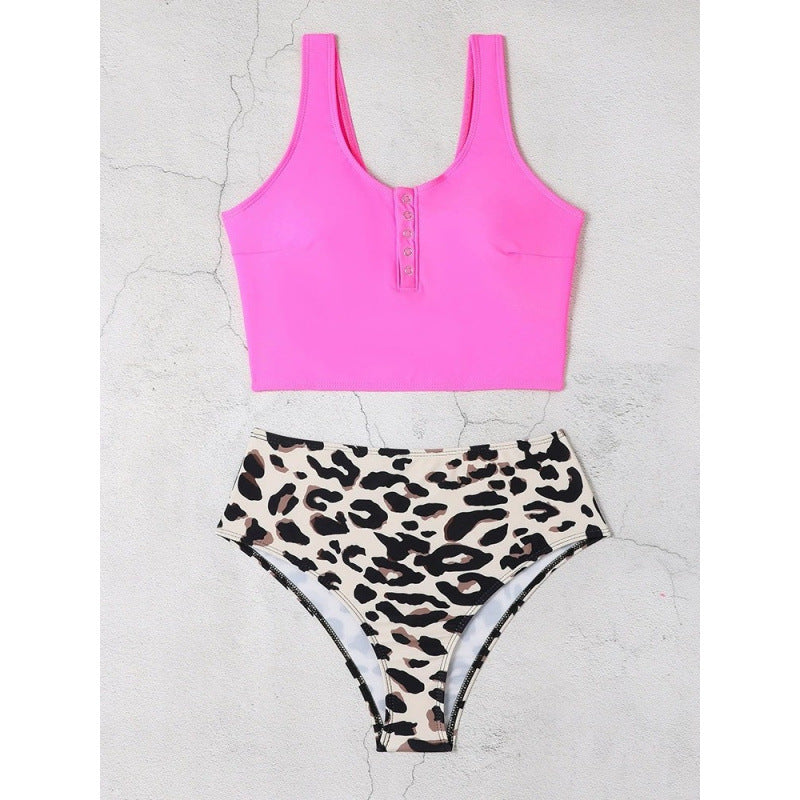 Damen Bikini-Set mit modischem Cropped-Oberteil und hoch geschnittenem Unterteil Echo Archiv