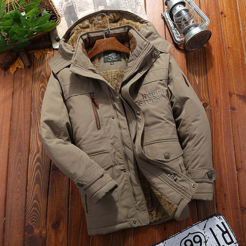 Herren Wetterfeste Fleecejacke mit abnehmbarer Kapuze Echo Archiv