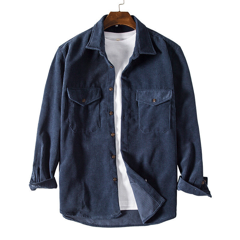 Herren Karierte Overshirt aus hochwertigem Baumwollmischung mit Brusttaschen Echoarchiv