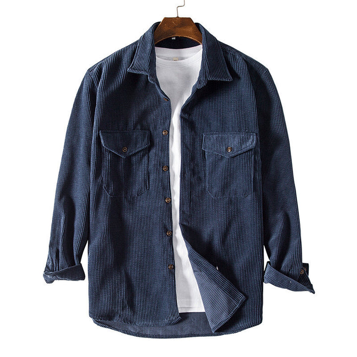Herren Karierte Overshirt aus hochwertigem Baumwollmischung mit Brusttaschen Echoarchiv