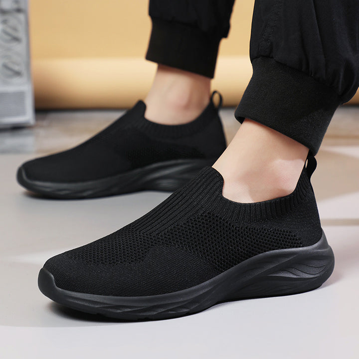 Unisex nan elastischer Strick-Schlupfschuh mit ergonomischer Dämpfungssohle und Fersenlasche Echo Archiv