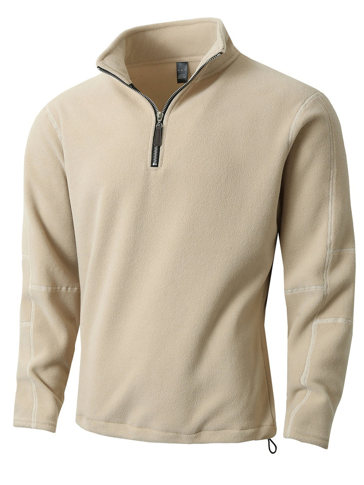 Herren Fleece-Pullover mit praktischen Reißverschlusselementen und hohem Kragen Echoarchiv