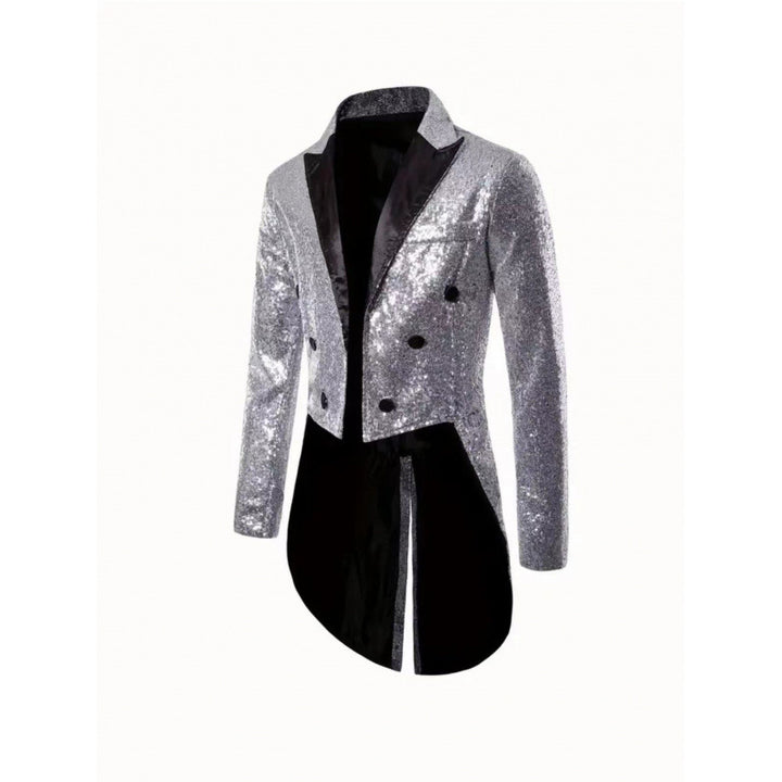 Herren Glamouröser Pailletten-Smoking-Blazer Echoarchiv