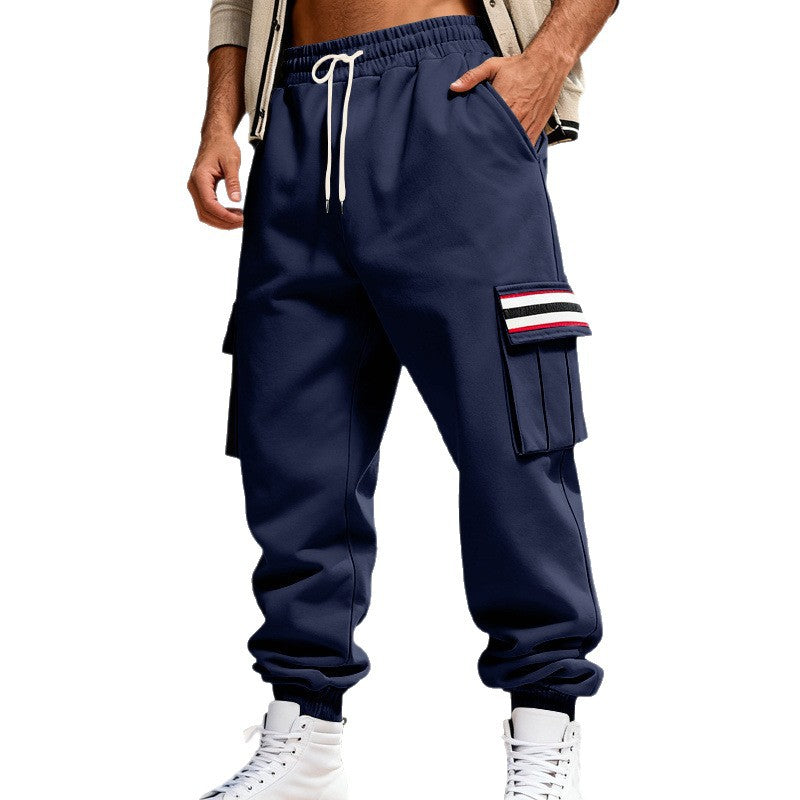 Herren Cargo-Joggerhose mit aufgesetzten Klappentaschen und elastischem Bündchen – Bravaro