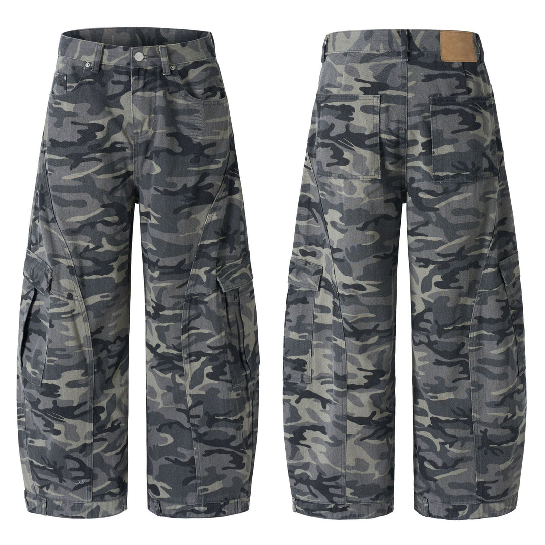 Herren Ultraweite Cargohhose im Baggy‑Cut mit tiefem Schritt Echo Archiv
