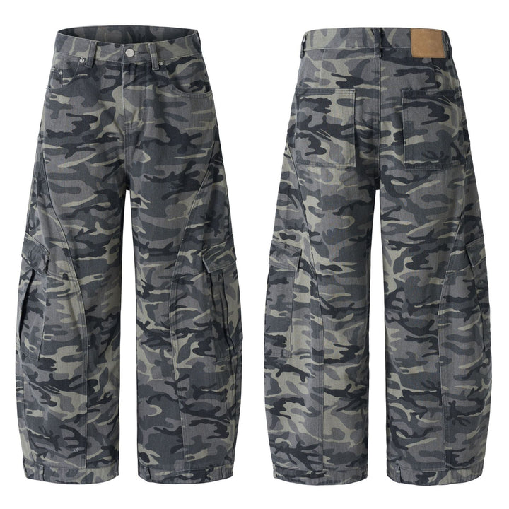 Herren Ultraweite Cargohhose im Baggy‑Cut mit tiefem Schritt Echo Archiv