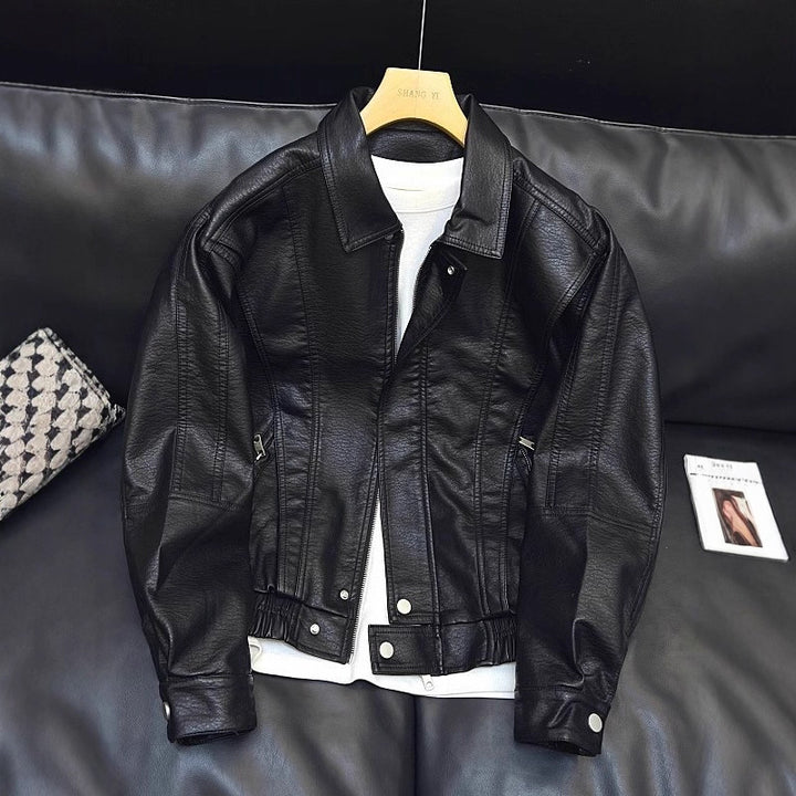 Damen Modische Lederjacke Echoarchiv