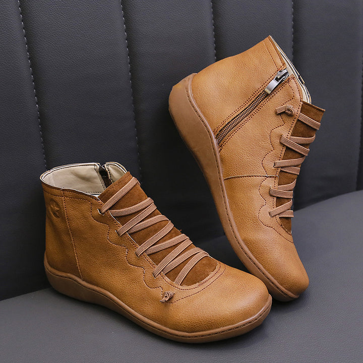 Herren Hochgeschnittener Leder-Sneaker mit elastischer Schnürung und ergonomischer Gummisohle Echo Archiv
