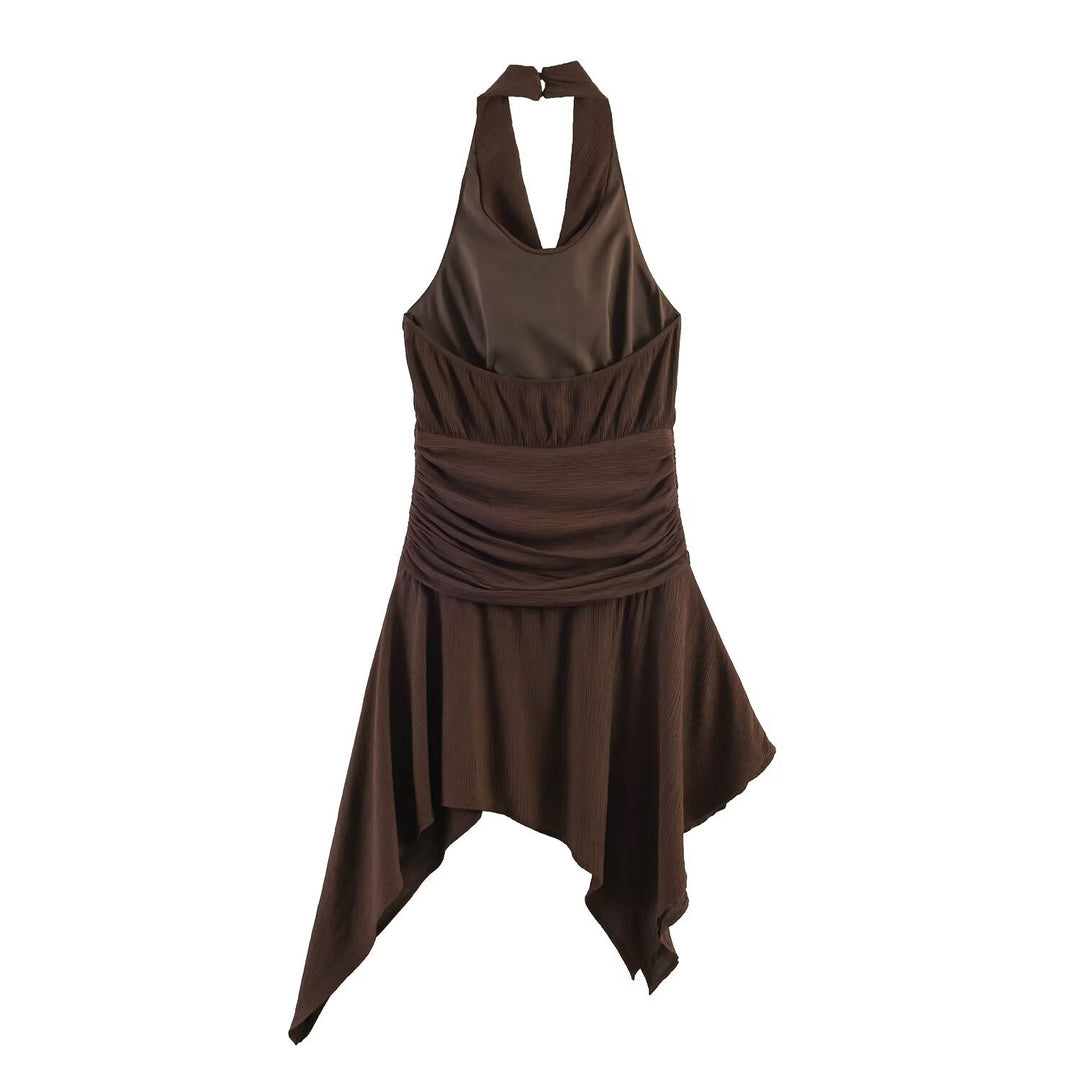 Damen asymmetrisches Halterkleid mit elegantem Drapierungsdesign Echo Archiv
