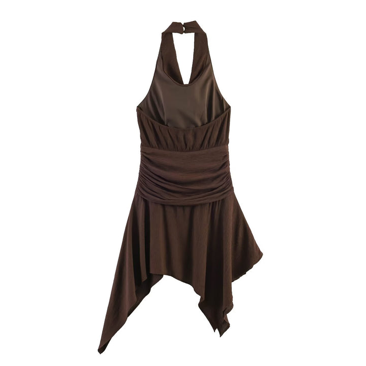 Damen asymmetrisches Halterkleid mit elegantem Drapierungsdesign Echo Archiv