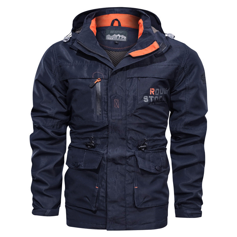 Herren nan wasserfeste und winddichte Outdoorparka mit abnehmbarer Kapuze Echo Archiv
