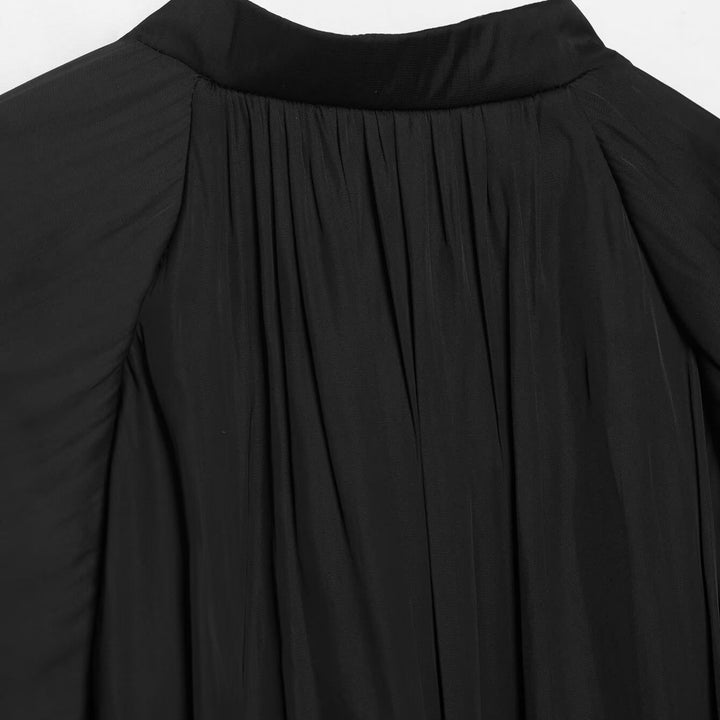 Damen Gefaltete Cropped Capejacke mit Reißverschluss und balloniertem Saum Echoarchiv