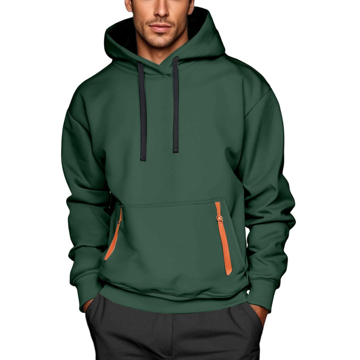 Herren sportlicher Kapuzenpullover mit stylischen Reißverschlusstaschen Echoarchiv