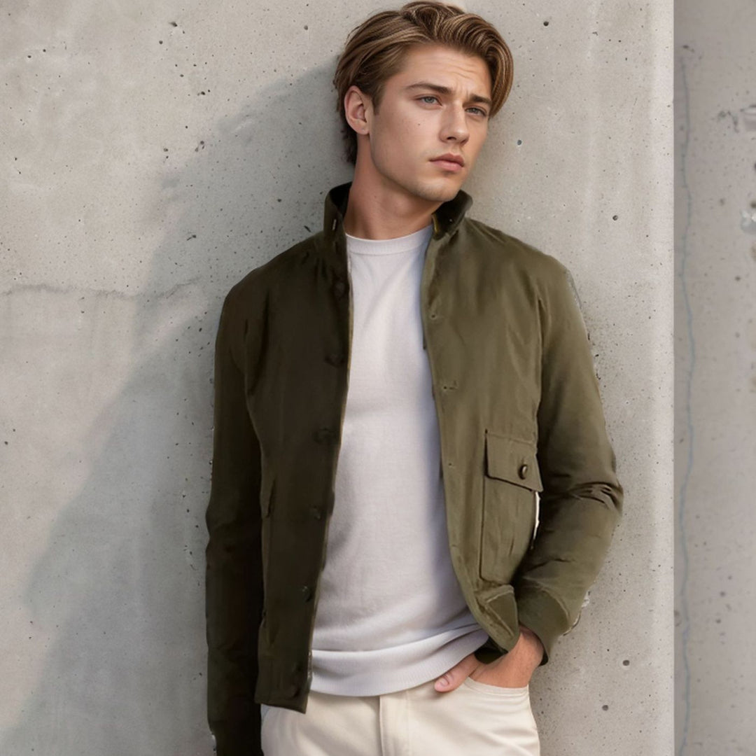 Herren modische Wildlederjacke mit strukturiertem Design Echoarchiv