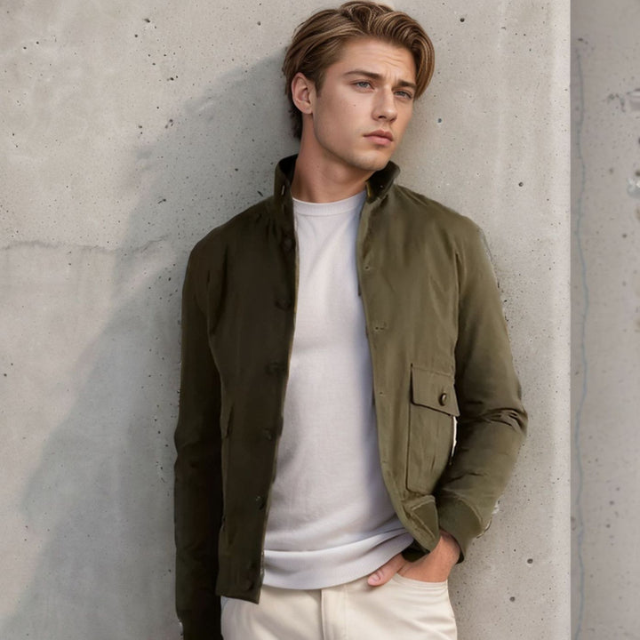 Herren modische Wildlederjacke mit strukturiertem Design Echoarchiv