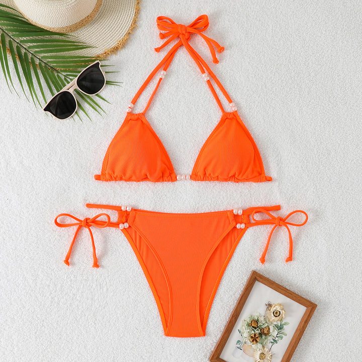 Damen Triangel-Bikini mit raffinierten Perlenakzenten Echo Archiv
