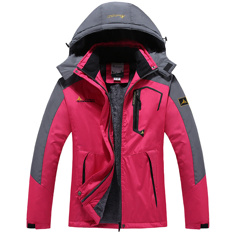 Herren Wasserdichte gefütterte Outdoor-Skijacke mit abnehmbarer Kapuze und Thermofutter Echoarchiv