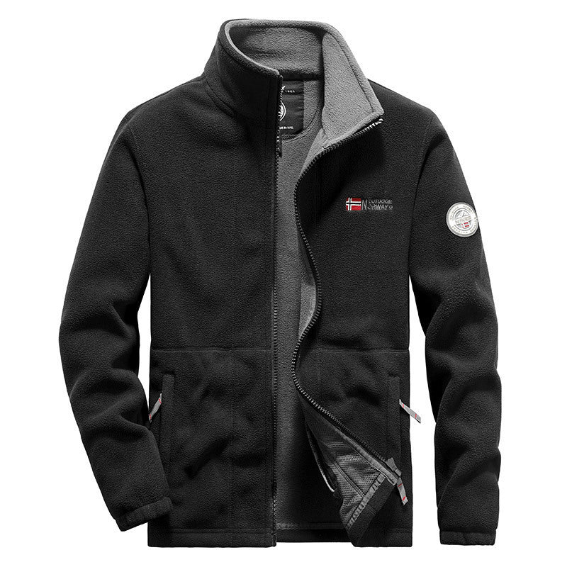 Herren nan hochwertige Microfleece-Outdoorjacke mit Stehkragen, durchgehendem Reißverschluss und isolierendem Fleece-Innenfutter Echo Archiv