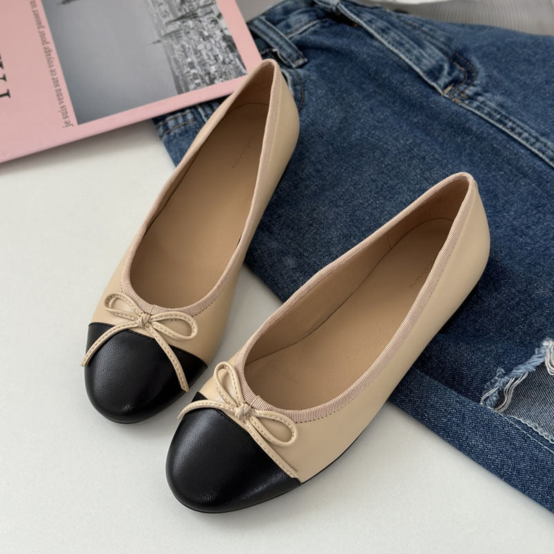 Damen Ballerinas mit zeitlosem Design und eleganter Schleifenapplikation Echoarchiv