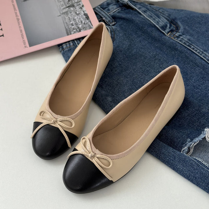 Damen Ballerinas mit zeitlosem Design und eleganter Schleifenapplikation Echoarchiv
