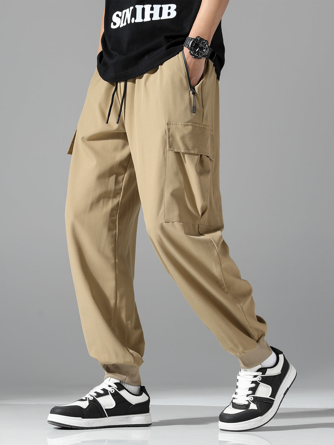 Herren Modische Cargo-Hose mit mehreren Taschen Echo Archiv