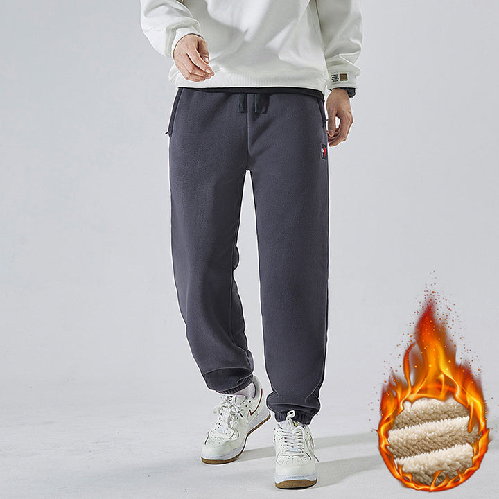 Herren Gefütterte Sweatpants mit Sherpa‑Innenfutter und elastischen Bündchen Echo Archiv