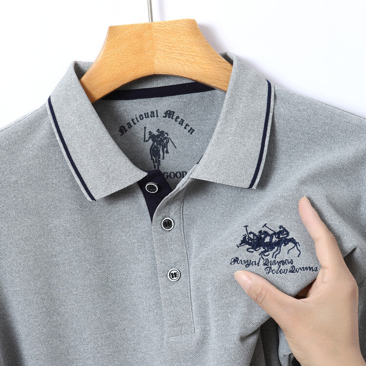 Herren Sportliches Poloshirt mit strukturiertem Kragen und atmungsaktiven Eigenschaften Echoarchiv