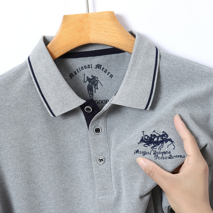 Herren Sportliches Poloshirt mit strukturiertem Kragen und atmungsaktiven Eigenschaften Echoarchiv