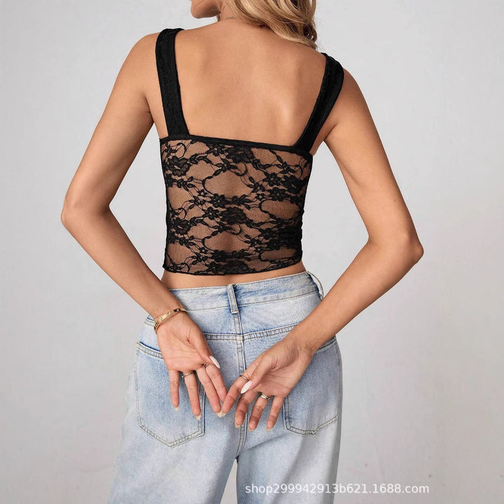 Damen nan Spitzen-Croptop mit Bustier-Form und geraffter Herzlinie Echo Archiv