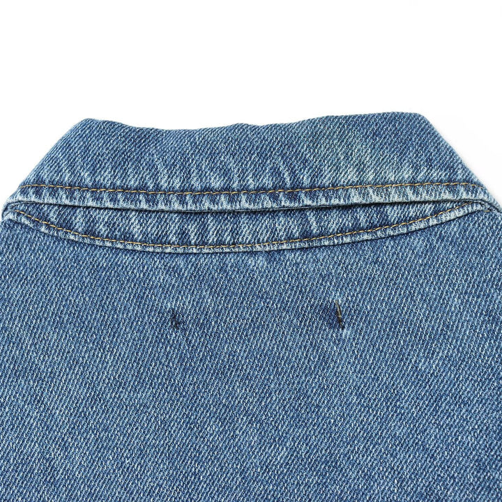 Damen Kurz geschnittene Oversize-Jeansjacke mit Pattentaschen Echoarchiv