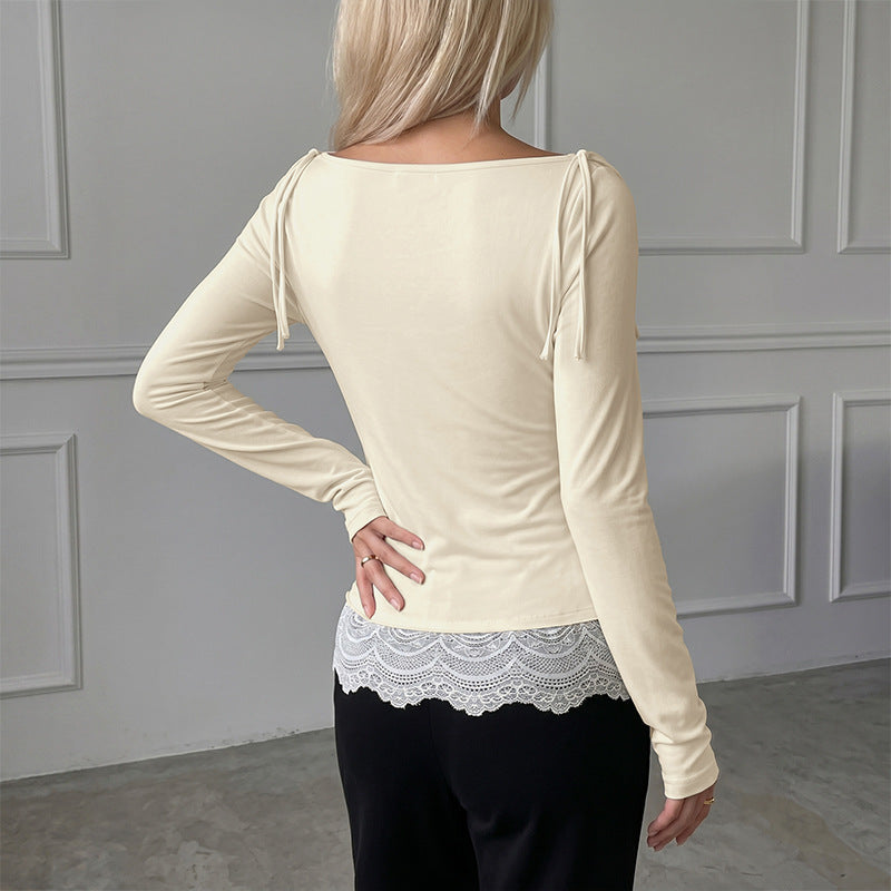 Damen Elegantes Oberteil mit schmalem Schlauchdesign und Rüschendetails Echo Archiv