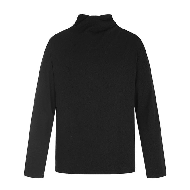 Herren Langarmshirt mit weitem Stehkragen aus softem Jersey Echoarchiv