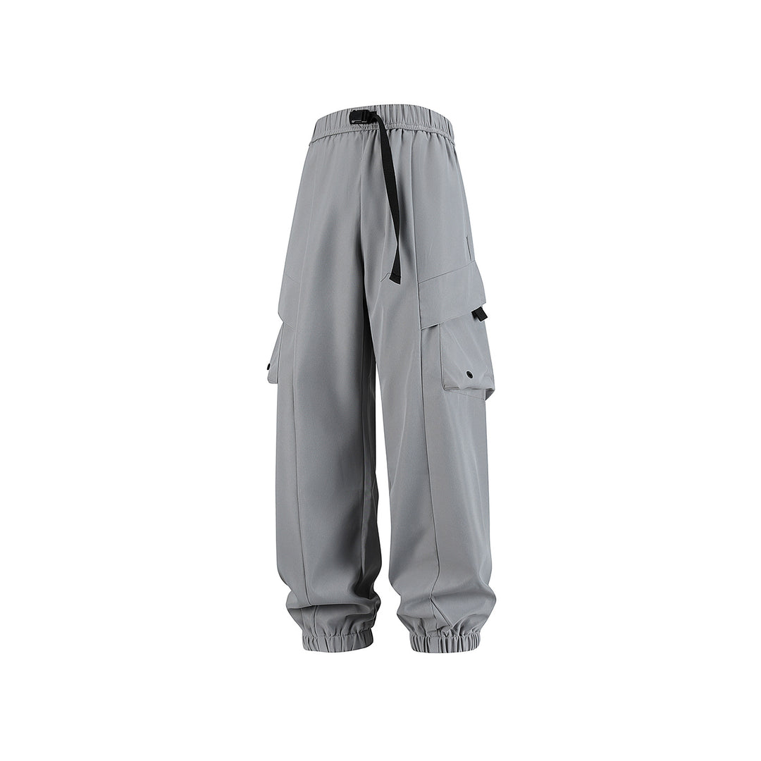 Herren Weite Cargo-Joggerhose mit elastischem Tunnelzugbund, Mehrfachklappentaschen und gerippten Knöcheln Echo Archiv