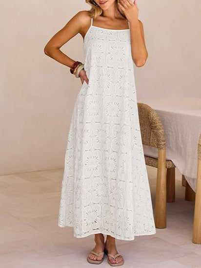 Damen Maxikleid mit filigranem Lochmuster Echo Archiv