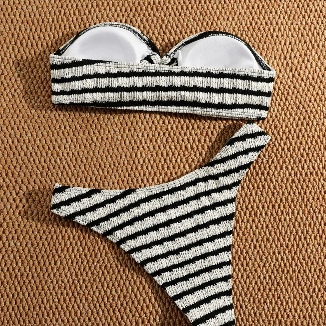 Damen Bandeau-Bikini mit strukturiertem Design Echo Archiv