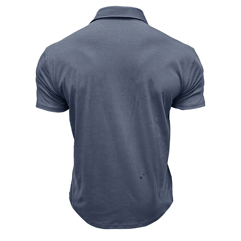 Herren Poloshirt mit praktischem Brustfach und modernem Stehkragen Echoarchiv