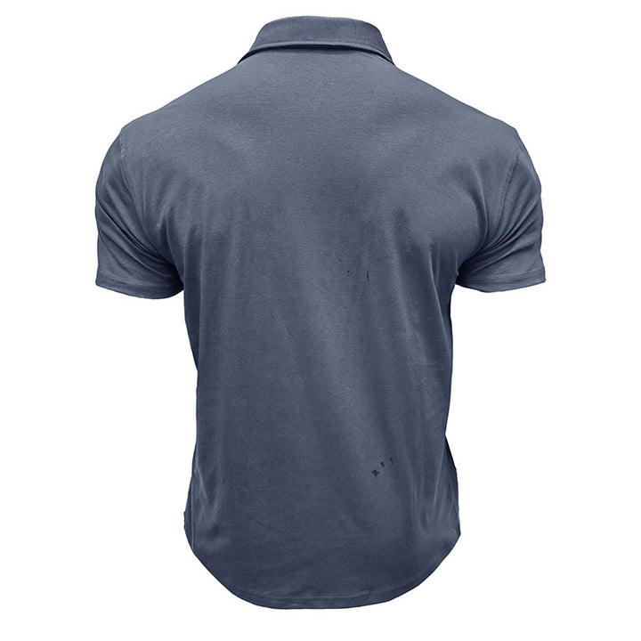Herren Poloshirt mit praktischem Brustfach und modernem Stehkragen Echoarchiv