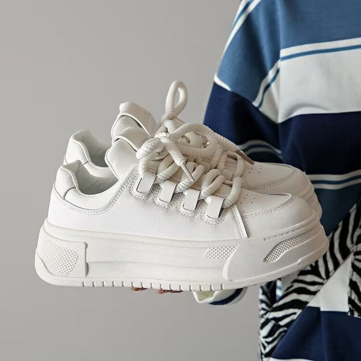 Damen modische Sneakers mit durchgehendem Plateau und elastischen Schnürsenkeln Echo Archiv